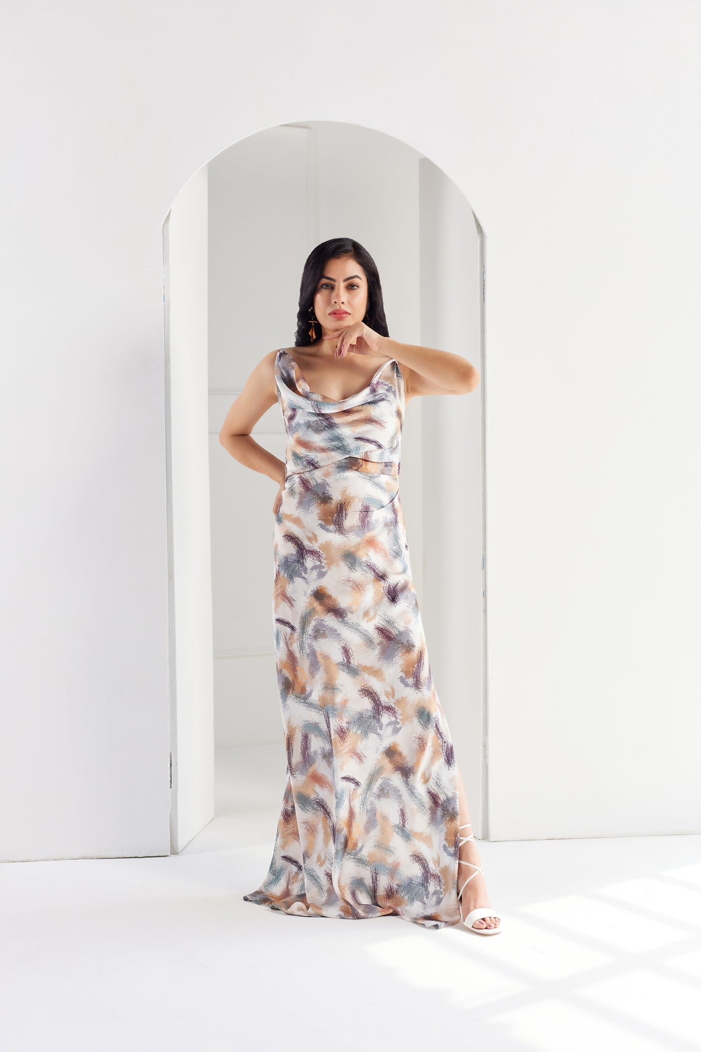 Aurora Slip Dress-Multicolor