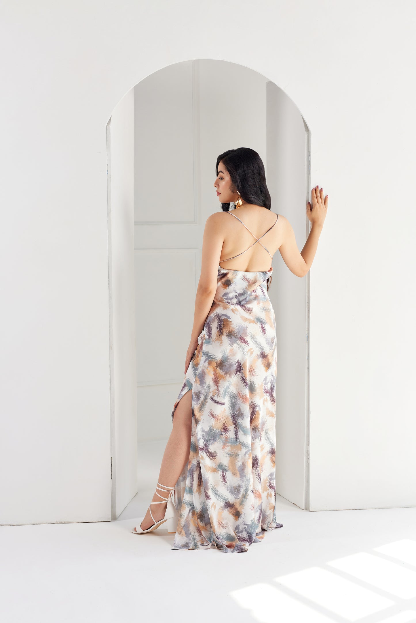Aurora Slip Dress-Multicolor