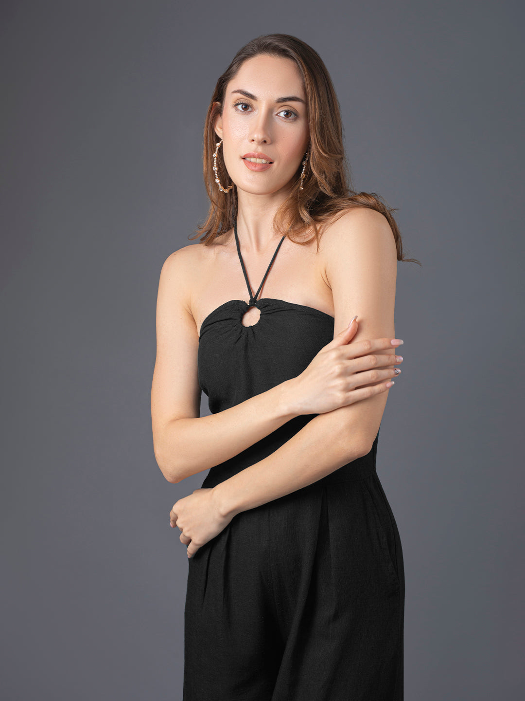 Aria Linen Jumpsuit - Black