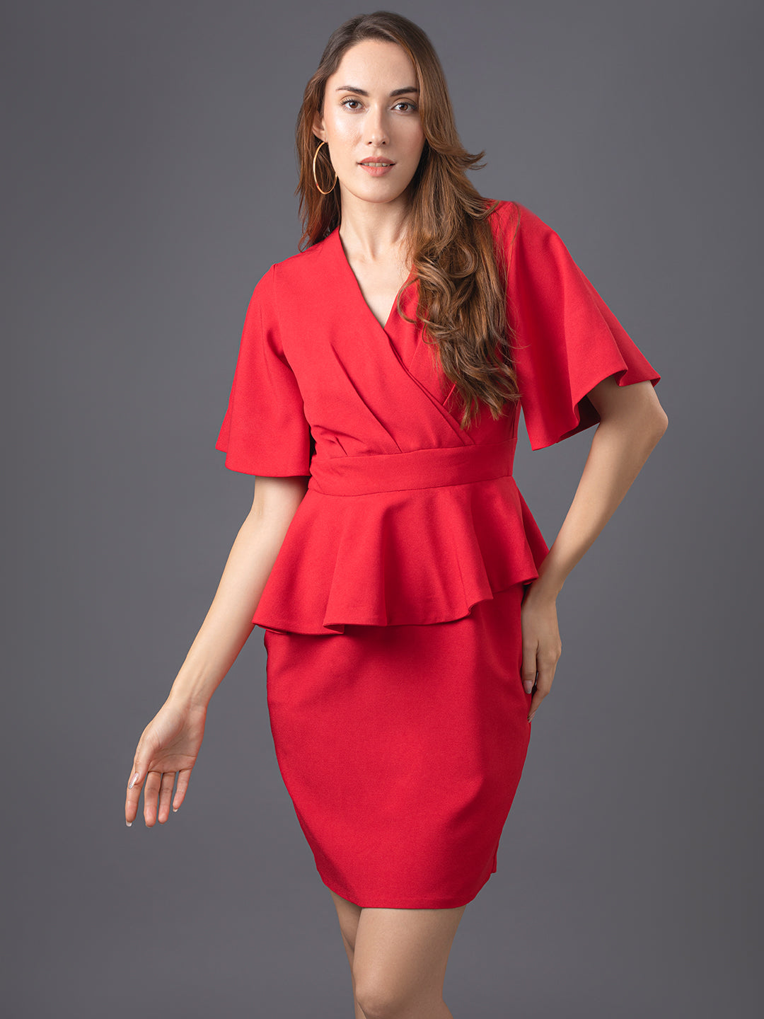 Madison Crepe Set-Crimson Red