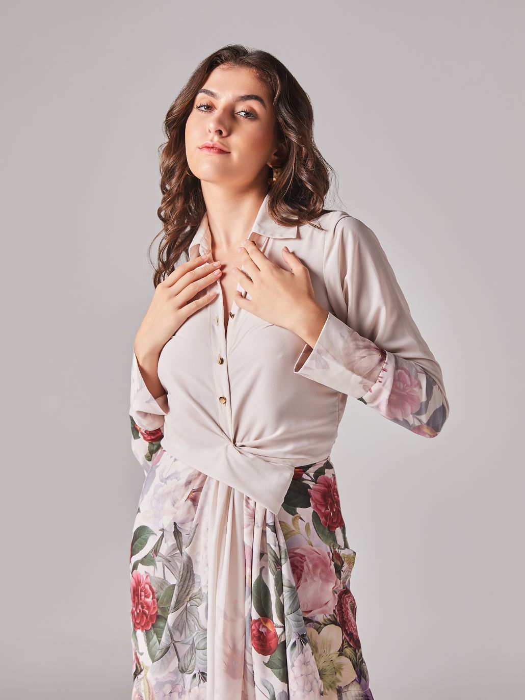 Myra Mini Dress-Floral print