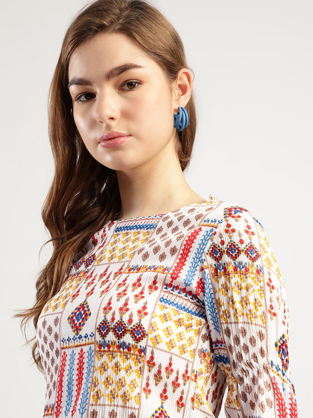 Stylish Western Wear Printed Crop Top and Matching Pant Set