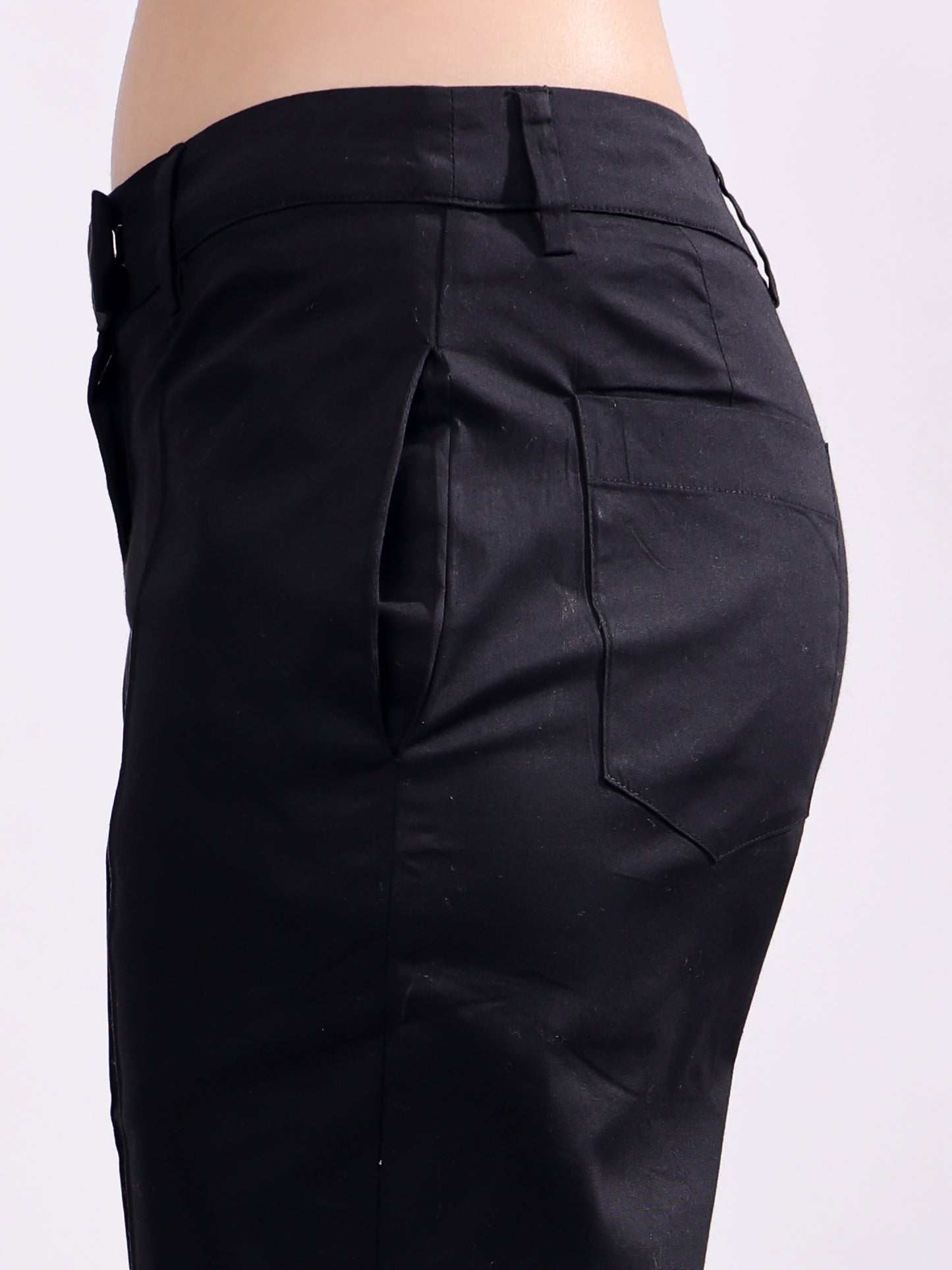 Women Pure Cotton Mid Rise Formal Pant