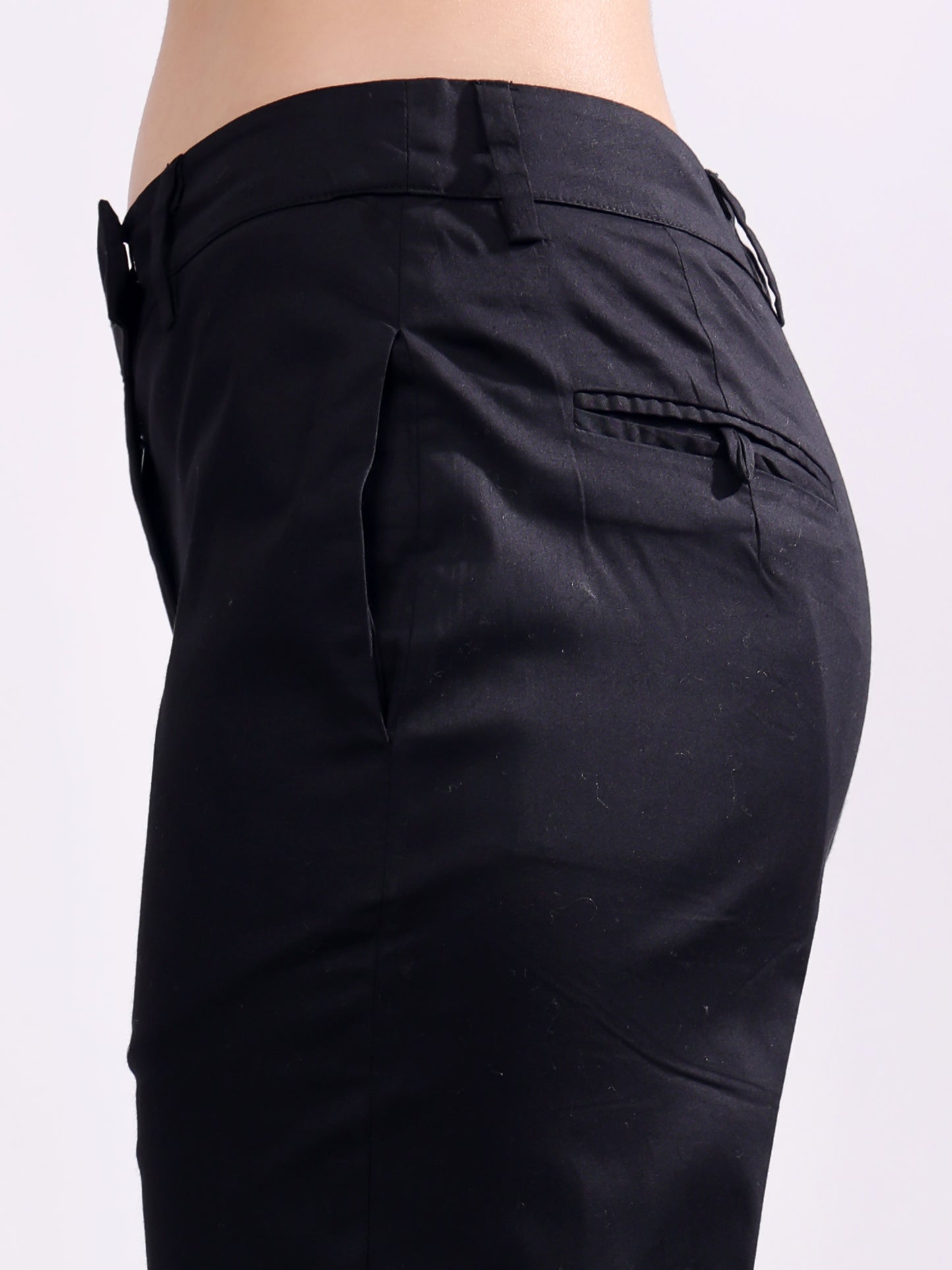 Women Pure Cotton Mid Rise Formal Pant