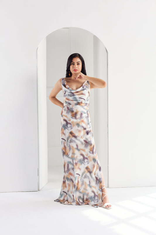 Aurora Slip Dress-Multicolor