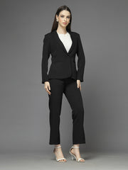 Women Single-Breasted Two-Piece notched lapel Collar Formal Suit