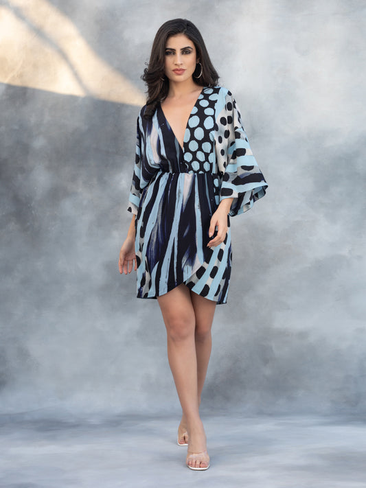 Hazle Beach Coverup - Blue & Navy