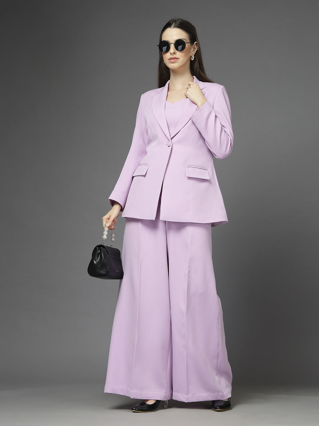 Women Solid Tailored-Fit Single-Breasted Three-Piece Suits