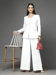 Women Solid Tailored-Fit Single-Breasted Three-Piece Suits