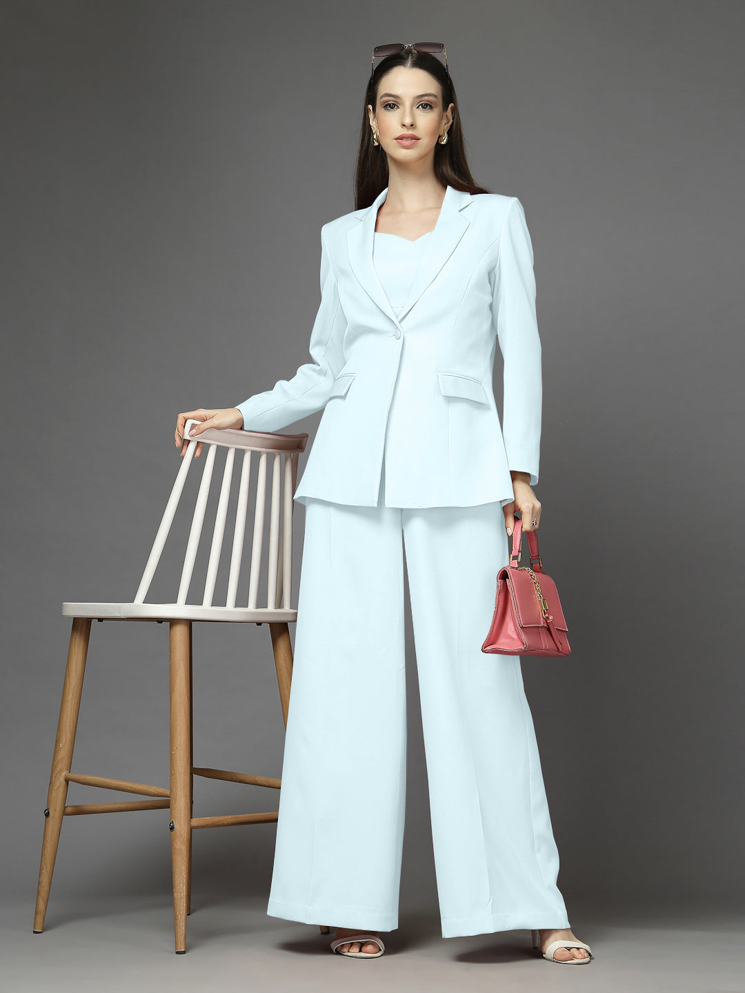 Women Solid Tailored-Fit Single-Breasted Three-Piece Suits