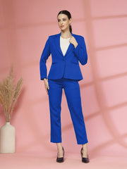 Women Single-Breasted Two-Piece notched lapel Collar Formal Suit