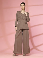 Women Solid Tailored-Fit Single-Breasted Three-Piece Suits