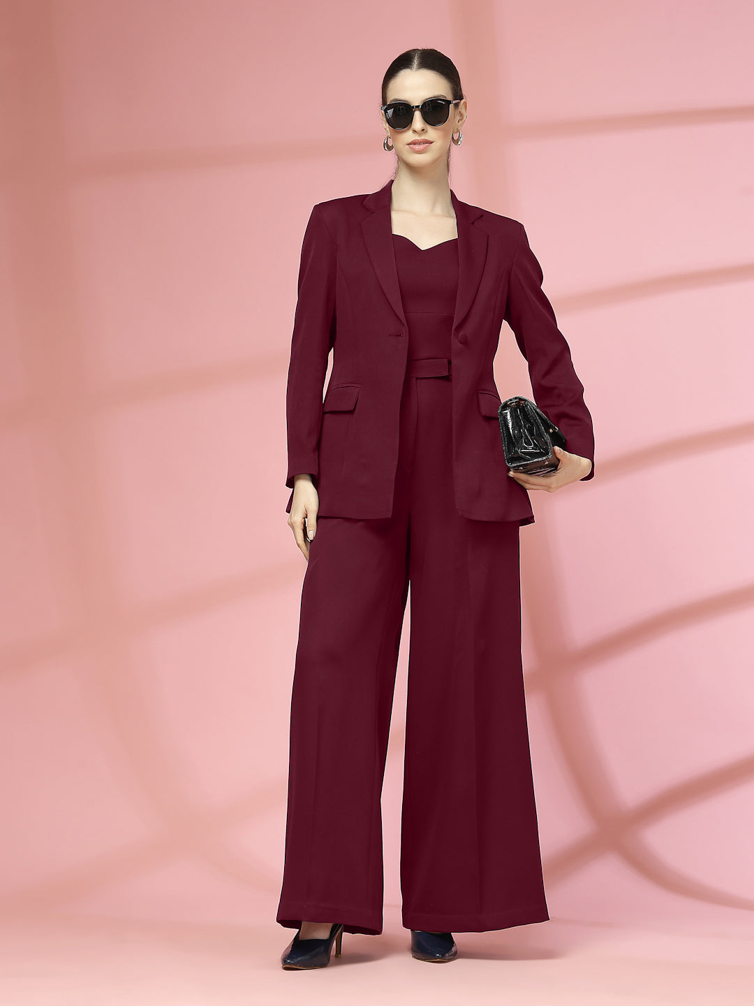 Women Solid Tailored-Fit Single-Breasted Three-Piece Suits
