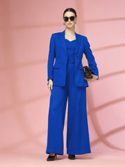 Women Solid Tailored-Fit Single-Breasted Three-Piece Suits