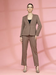 Women Single-Breasted Two-Piece notched lapel Collar Formal Suit