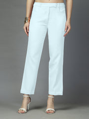 Women Solid Long Party Wear Pant, Stretchable Pant