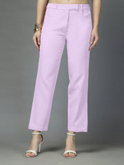 Women Solid Long Party Wear Pant, Stretchable Pant