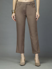 Women Solid Long Party Wear Pant, Stretchable Pant