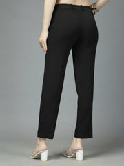 Women Solid Long Party Wear Pant, Stretchable Pant