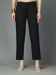 Women Solid Long Party Wear Pant, Stretchable Pant