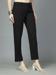 Women Solid Long Party Wear Pant, Stretchable Pant