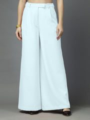 Women Solid Long Party Wear Pant High-Rise, Loose Fit Pant