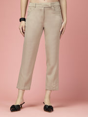 Women Solid Long Party Wear Pant, Stretchable Pant