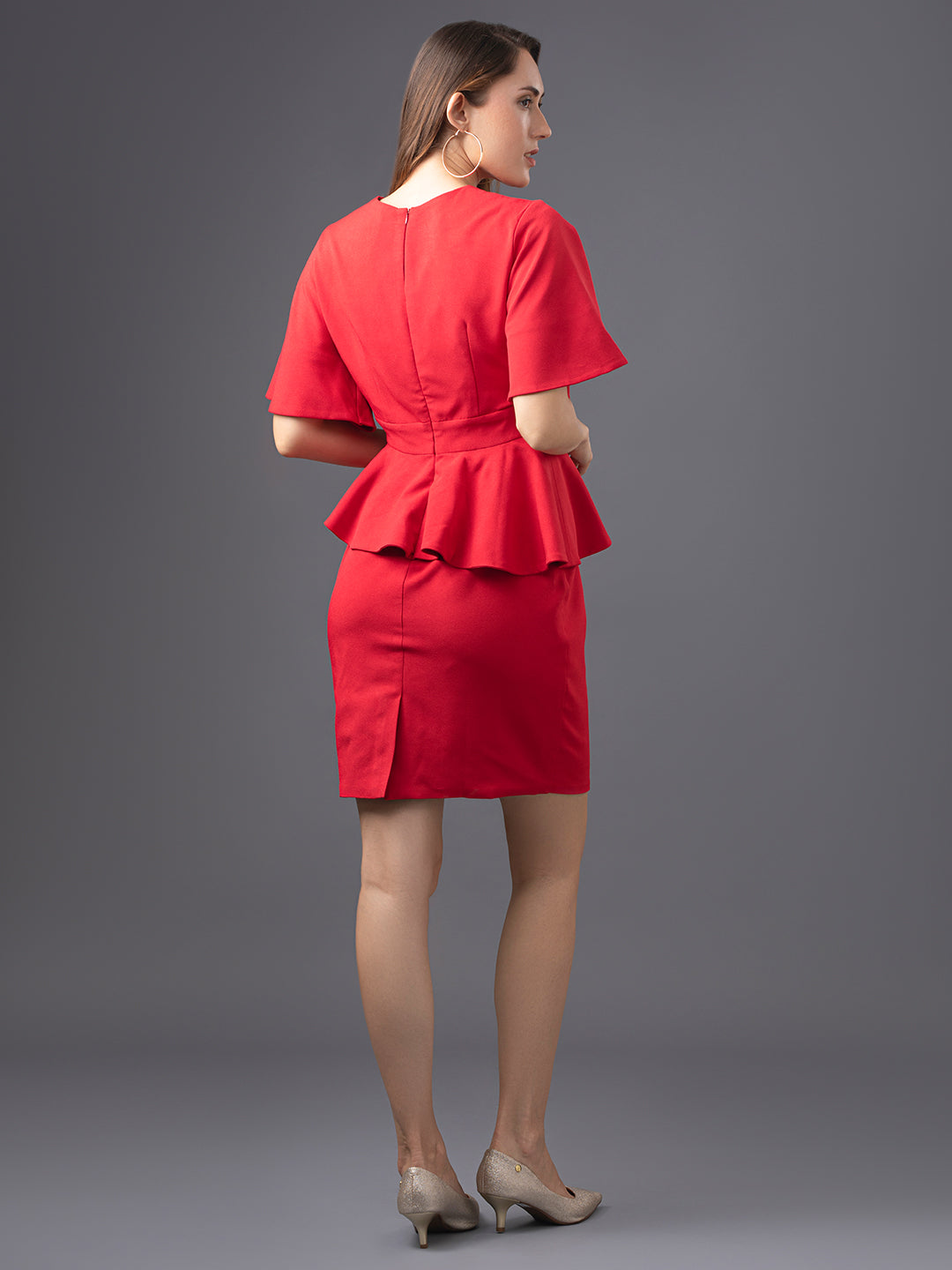 Madison Crepe Set-Crimson Red