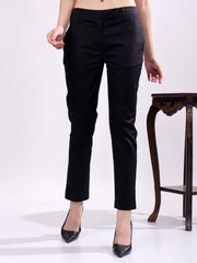 Women Pure Cotton Mid Rise Formal Pant