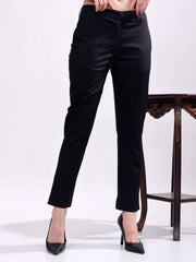 Women Pure Cotton Mid Rise Formal Pant